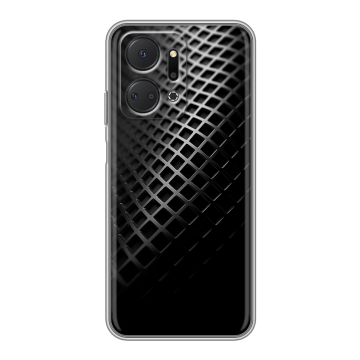 Силиконовый чехол на Huawei Honor X7a Plus с принтом Текстура металла