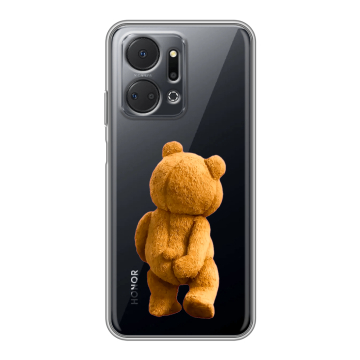 Силиконовый чехол на Huawei Honor X7a Plus с принтом Медведь
