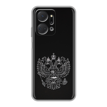 Силиконовый чехол на Huawei Honor X7a Plus с принтом Герб России Силиконовый чехол на Huawei Honor X7a Plus с принтом Герб России