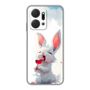 Силиконовый чехол на Huawei Honor X7a Plus с принтом кролик зайчик Силиконовый чехол на Huawei Honor X7a Plus с принтом кролик зайчик