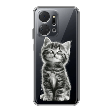 Силиконовый чехол на Huawei Honor X7a Plus с принтом Котенок Силиконовый чехол на Huawei Honor X7a Plus с принтом Котенок