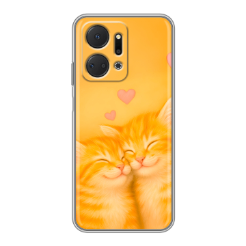 Силиконовый чехол на Huawei Honor X7a Plus с принтом Милые котята Силиконовый чехол на Huawei Honor X7a Plus с принтом Милые котята