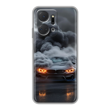 Силиконовый чехол на Huawei Honor X7a Plus с принтом BMW БМВ