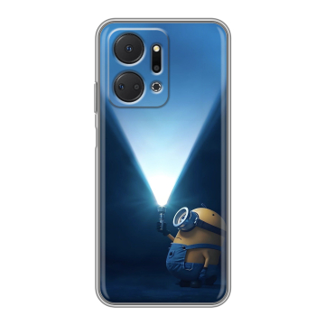 Силиконовый чехол на Huawei Honor X7a Plus с принтом Миньоны