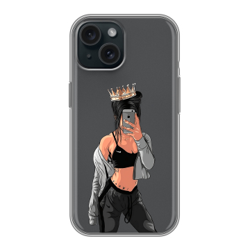 Силиконовый чехол на Iphone 15 с принтом Женские принты Силиконовый чехол на Iphone 15 с принтом Женские принты