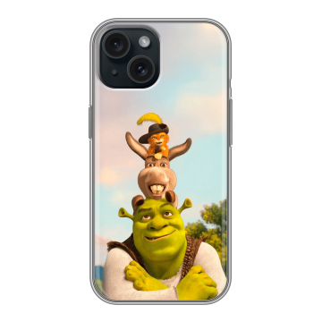 Силиконовый чехол на Iphone 15 с принтом Шрек Shrek