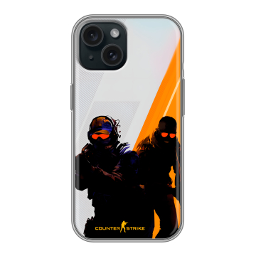Силиконовый чехол на Iphone 15 с принтом Контер страйк Counter strike Силиконовый чехол на Iphone 15 с принтом Контер страйк Counter strike