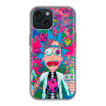 Силиконовый чехол на Iphone 15 с принтом Рик и Морти Rick Morty Силиконовый чехол на Iphone 15 с принтом Рик и Морти Rick Morty