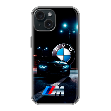 Силиконовый чехол на Iphone 15 с принтом БМВ BMW Силиконовый чехол на Iphone 15 с принтом БМВ BMW