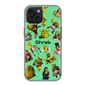 Силиконовый чехол на Iphone 15 с принтом Шрек Shrek