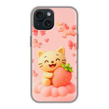 Силиконовый чехол на Iphone 15 с принтом для девочек Силиконовый чехол на Iphone 15 с принтом для девочек