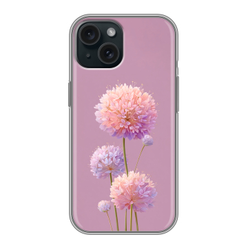 Силиконовый чехол на Iphone 15 с принтом Цветы