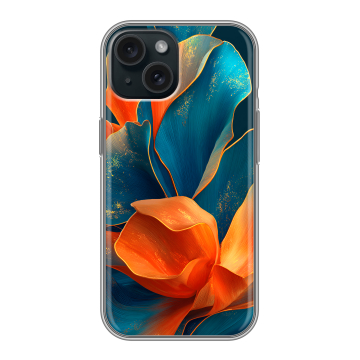Силиконовый чехол на Iphone 15 с принтом Цветы