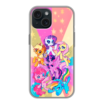 Силиконовый чехол на Iphone 15 с принтом My little pony Дружба чудо Силиконовый чехол на Iphone 15 с принтом My little pony Дружба чудо