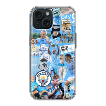 Силиконовый чехол на Iphone 15 с принтом Man City Манчестер Сити