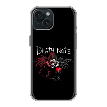 Силиконовый чехол на Iphone 15 с принтом Death note Тетрадь смерти Силиконовый чехол на Iphone 15 с принтом Death note Тетрадь смерти