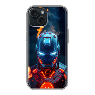 Силиконовый чехол на Iphone 15 с принтом IronMan Железный человек Силиконовый чехол на Iphone 15 с принтом IronMan Железный человек