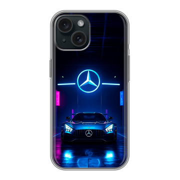 Силиконовый чехол на Iphone 15 с принтом Mercedes Мерседес Силиконовый чехол на Iphone 15 с принтом Mercedes Мерседес