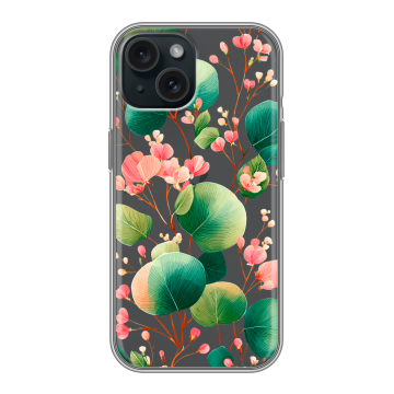 Силиконовый чехол на Iphone 15 с принтом женский
