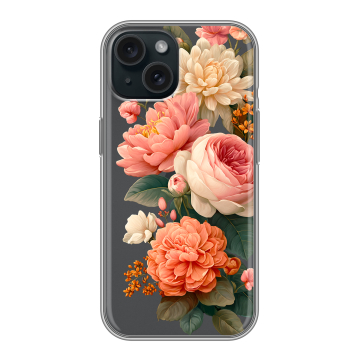 Силиконовый чехол на Iphone 15 с принтом цветы