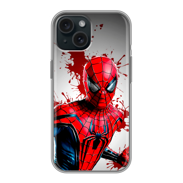 Силиконовый чехол на Iphone 15 с принтом Spiderman Человек паук Силиконовый чехол на Iphone 15 с принтом Spiderman Человек паук