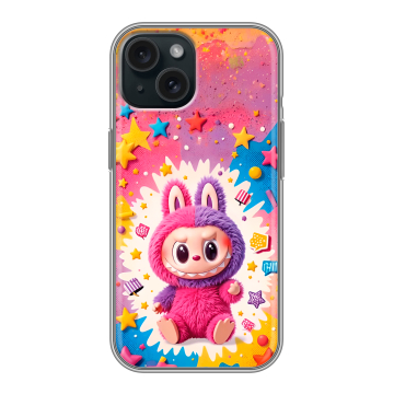 Силиконовый чехол на Iphone 15 с принтом Labubu Лабубу Силиконовый чехол на Iphone 15 с принтом Labubu Лабубу