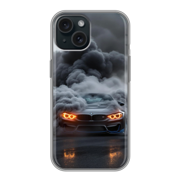 Силиконовый чехол на Iphone 15 с принтом BMW БМВ Силиконовый чехол на Iphone 15 с принтом BMW БМВ