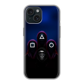 Силиконовый чехол на Iphone 15 с принтом Игра Кальмара