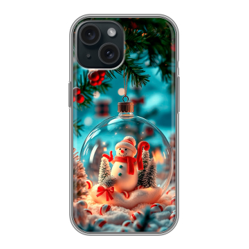 Силиконовый чехол на Iphone 15 с принтом Новый год