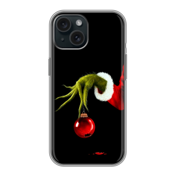 Силиконовый чехол на Iphone 15 с принтом Новый год Гринч