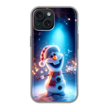 Силиконовый чехол на Iphone 15 с принтом Новый год