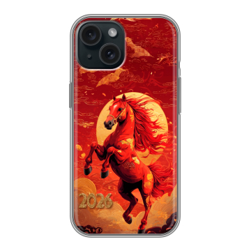Силиконовый чехол на Iphone 15 с принтом Новый год