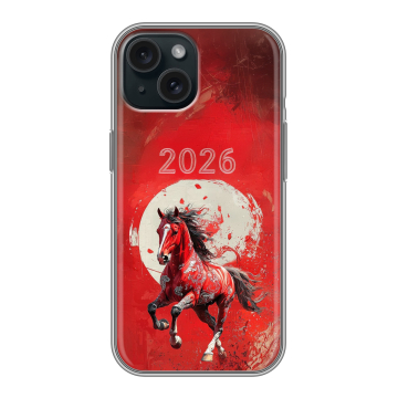 Силиконовый чехол на Iphone 15 с принтом Новый год