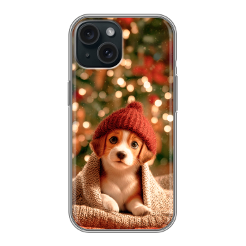 Силиконовый чехол на Iphone 15 с принтом Новый год Силиконовый чехол на Iphone 15 с принтом Новый год