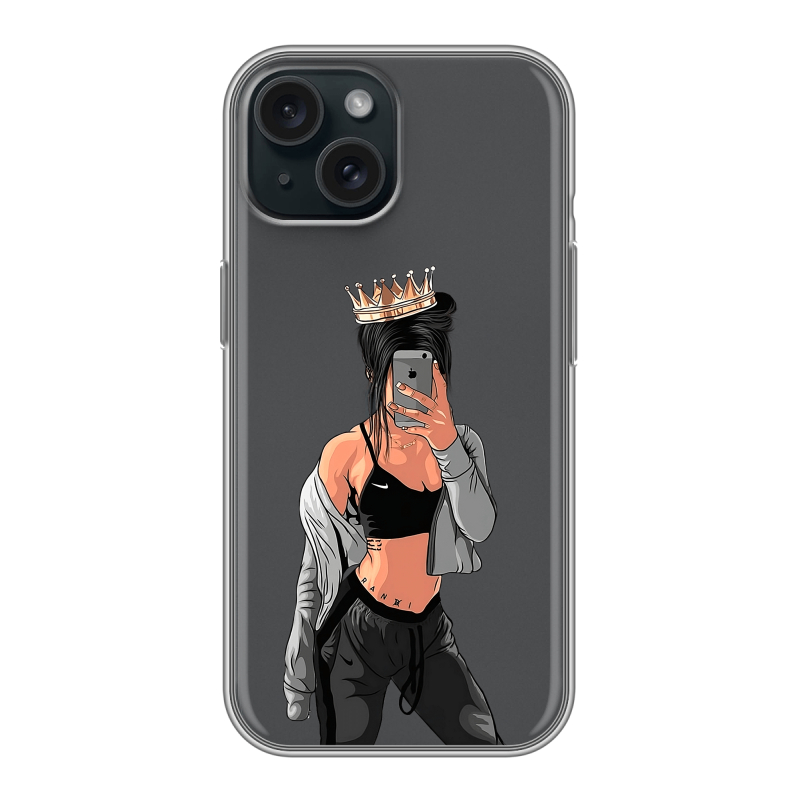 Силиконовый чехол на Iphone 15 с принтом Женские принты Силиконовый чехол на Iphone 15 с принтом Женские принты