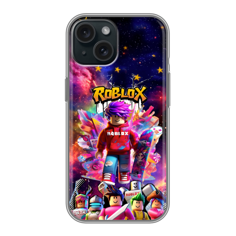 Силиконовый чехол на Iphone 15 с принтом Roblox Роблокс Силиконовый чехол на Iphone 15 с принтом Roblox Роблокс
