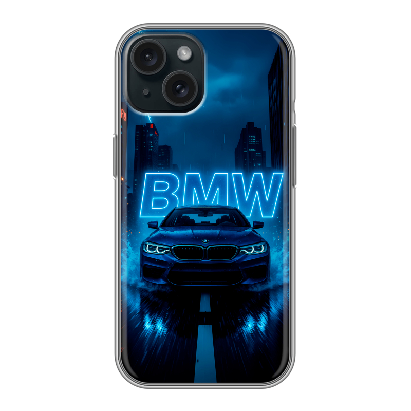Силиконовый чехол на Iphone 15 с принтом BMW БМВ Силиконовый чехол на Iphone 15 с принтом BMW БМВ
