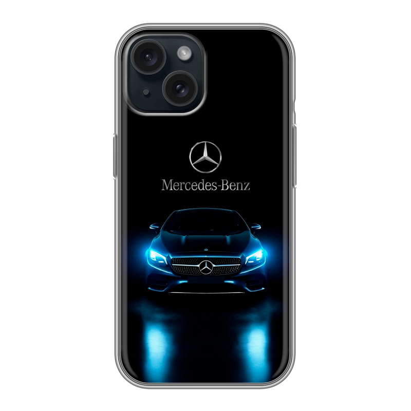 Силиконовый чехол на Iphone 15 с принтом Mercedes Мерседес Силиконовый чехол на Iphone 15 с принтом Mercedes Мерседес