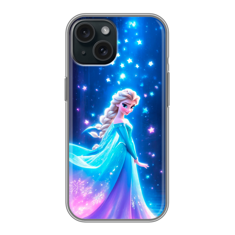 Силиконовый чехол на Iphone 15 с принтом Холодное сердце Frozen Силиконовый чехол на Iphone 15 с принтом Холодное сердце Frozen