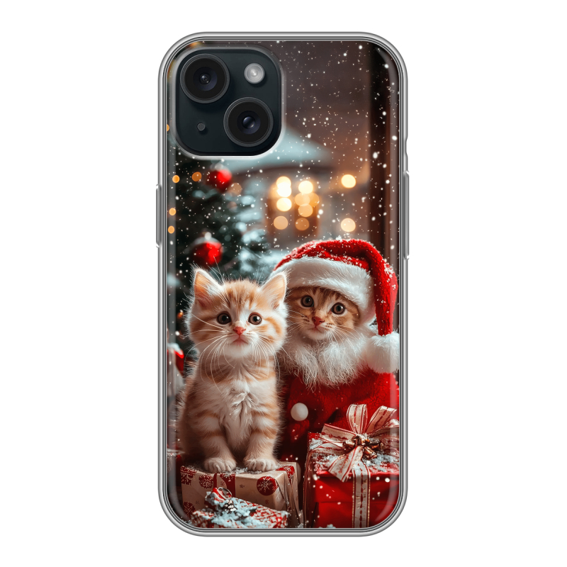 Силиконовый чехол на Iphone 15 с принтом Новый год Силиконовый чехол на Iphone 15 с принтом Новый год