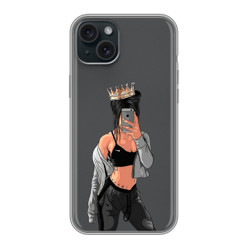 Силиконовый чехол на Iphone 15 Plus с принтом Женские принты