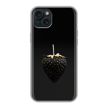 Силиконовый чехол на Iphone 15 Plus с принтом Черная клубника