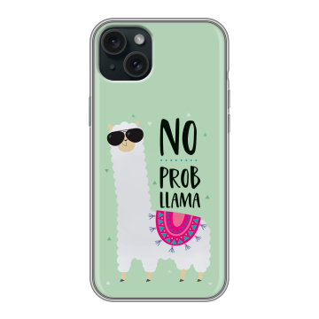 Силиконовый чехол на Iphone 15 Plus с принтом Лама