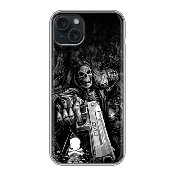Силиконовый чехол на Iphone 15 Plus с принтом Скелет