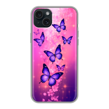 Силиконовый чехол на Iphone 15 Plus с принтом Бабочки