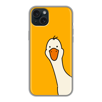 Силиконовый чехол на Iphone 15 Plus с принтом Утка