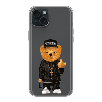 Силиконовый чехол на Iphone 15 Plus с принтом Мишка Силиконовый чехол на Iphone 15 Plus с принтом Мишка