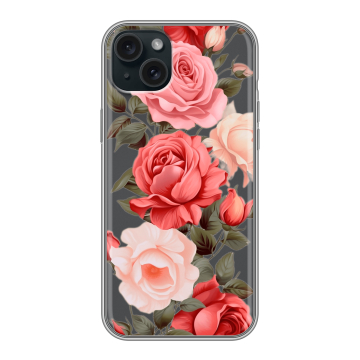 Силиконовый чехол на Iphone 15 Plus с принтом Розы