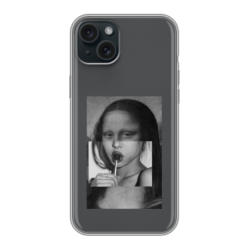 Силиконовый чехол на Iphone 15 Plus с принтом Мона Лиза Силиконовый чехол на Iphone 15 Plus с принтом Мона Лиза