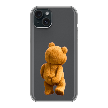 Силиконовый чехол на Iphone 15 Plus с принтом Медведь